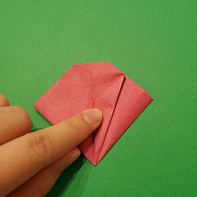朝顔の折り紙 難しい立体的な折り方作り方(39)