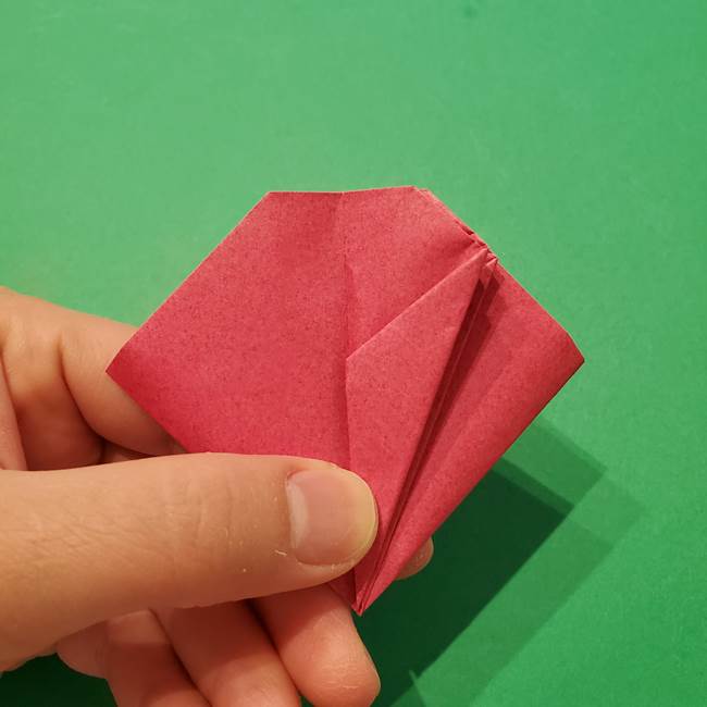 朝顔の折り紙 難しい立体的な折り方作り方(41)