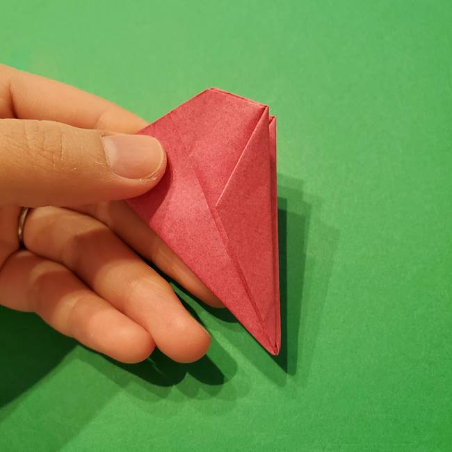 朝顔の折り紙 難しい立体的な折り方作り方(43)