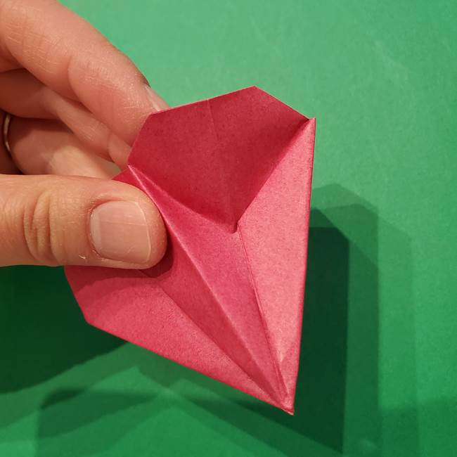 朝顔の折り紙 難しい立体的な折り方作り方(48)