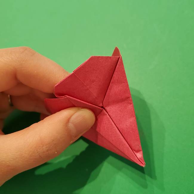 朝顔の折り紙 難しい立体的な折り方作り方(50)