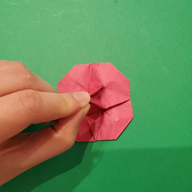 朝顔の折り紙 難しい立体的な折り方作り方(52)
