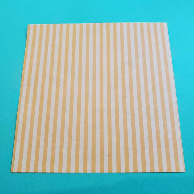 朝顔の折り紙の壁画フレームの作り方②フレーム(1)