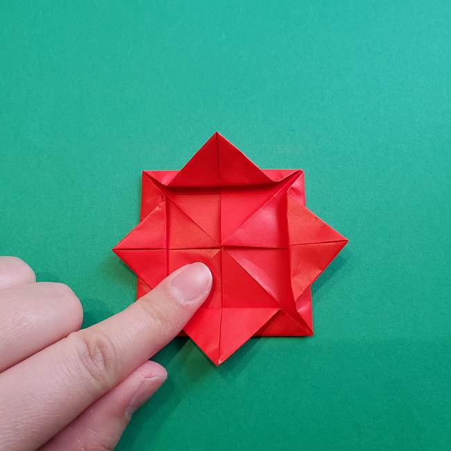 母の日の折り紙 バラの簡単な折り方作り方(15)