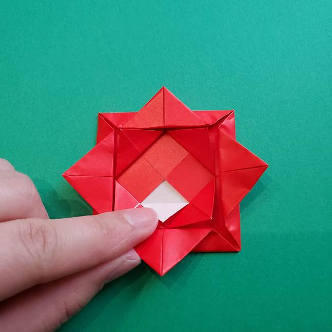 母の日の折り紙 バラの簡単な折り方作り方(18)