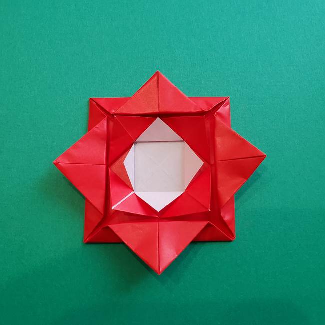 母の日の折り紙 バラの簡単な折り方作り方(19)