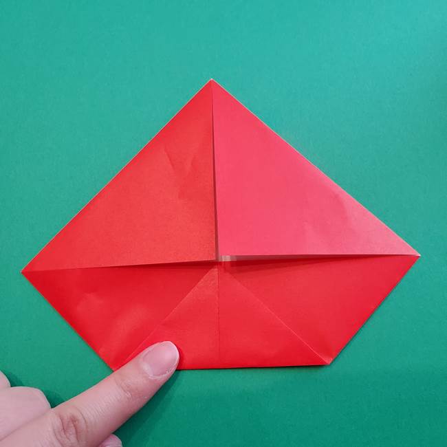 母の日の折り紙 バラの簡単な折り方作り方(9)