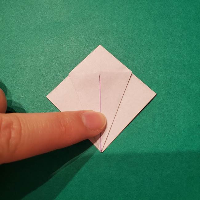 6 月の折り紙 あじさいを立体に折る折り方作り方(12)