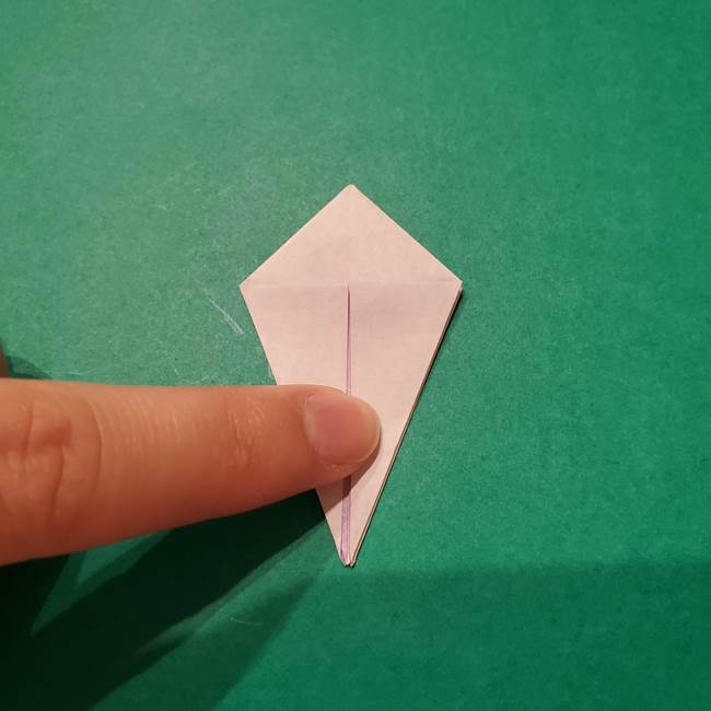 6 月の折り紙 あじさいを立体に折る折り方作り方(13)