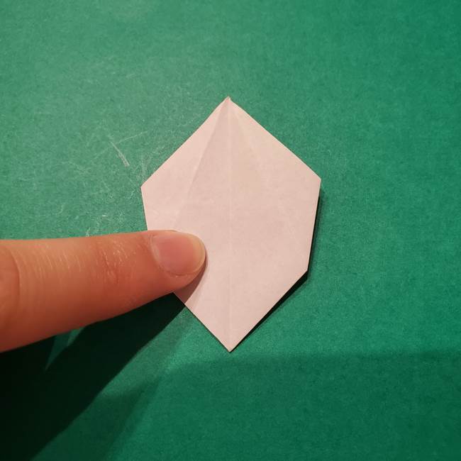 6 月の折り紙 あじさいを立体に折る折り方作り方(27)