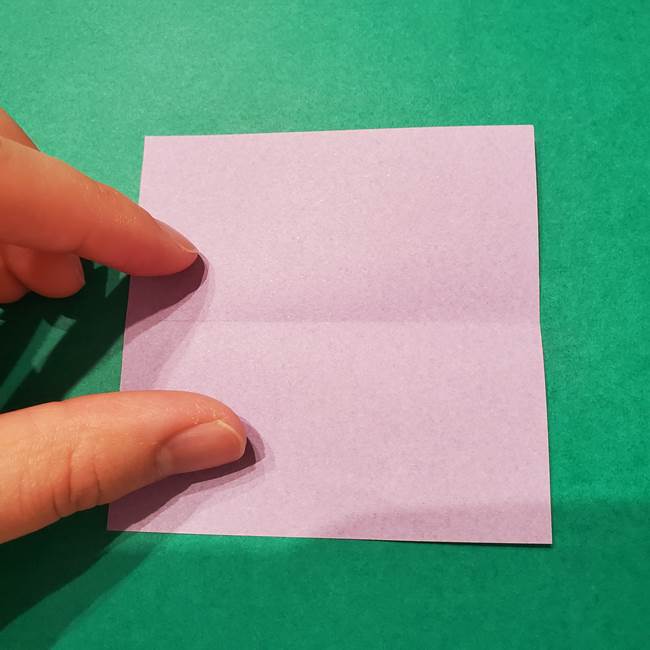 6 月の折り紙 あじさいを立体に折る折り方作り方(3)