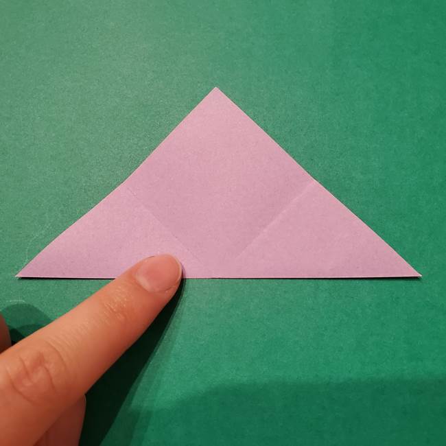 6 月の折り紙 あじさいを立体に折る折り方作り方(6)