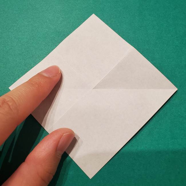6 月の折り紙 あじさいを立体に折る折り方作り方(7)