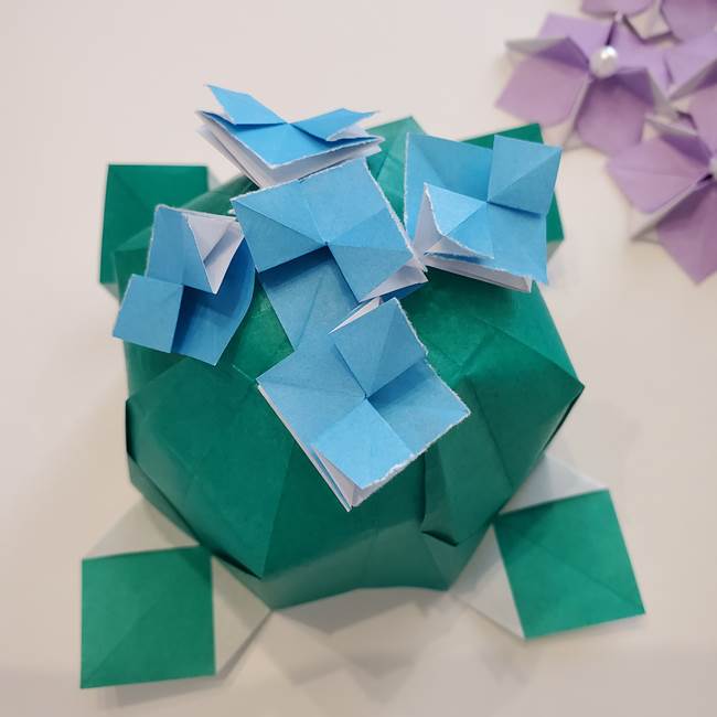 ガクアジサイの折り紙 折り方作り方2(2)