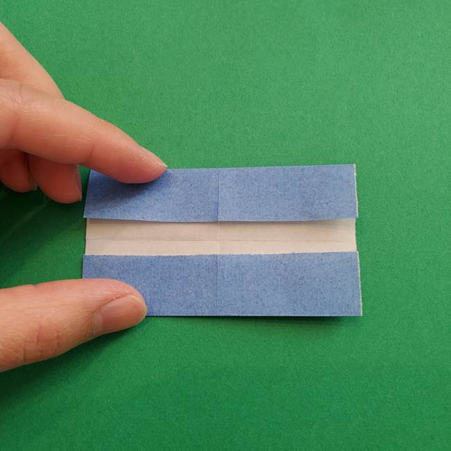 ポケモンの折り紙 簡単なゼニガメの折り方作り方①顔(6)
