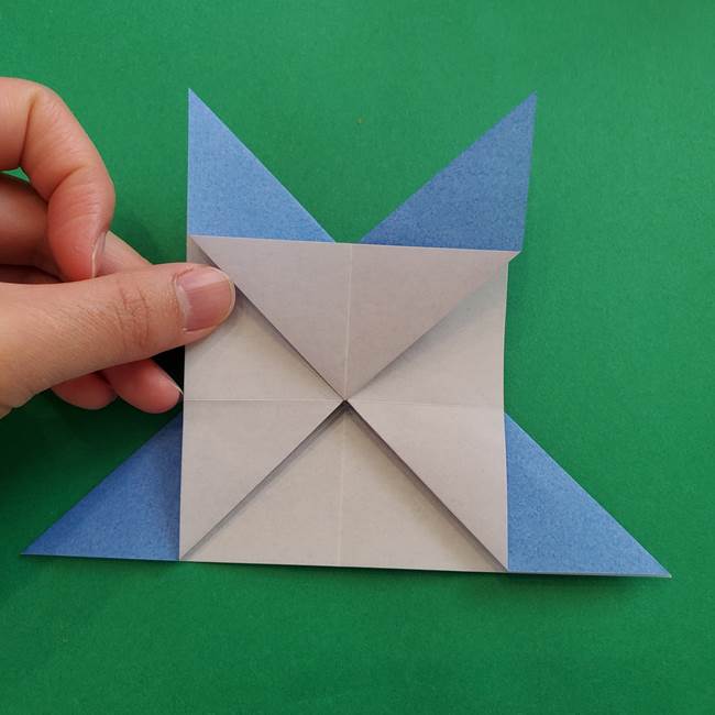ポケモンの折り紙 簡単なゼニガメの折り方作り方②体(19)