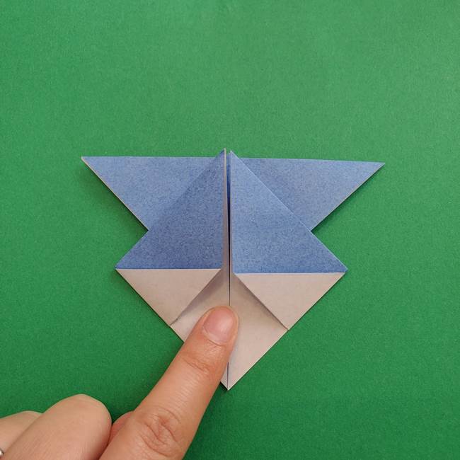 ポケモンの折り紙 簡単なゼニガメの折り方作り方②体(26)