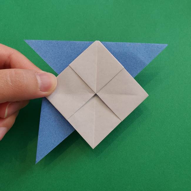 ポケモンの折り紙 簡単なゼニガメの折り方作り方②体(28)