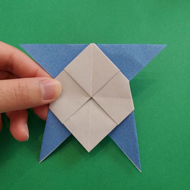 ポケモンの折り紙 簡単なゼニガメの折り方作り方②体(33)