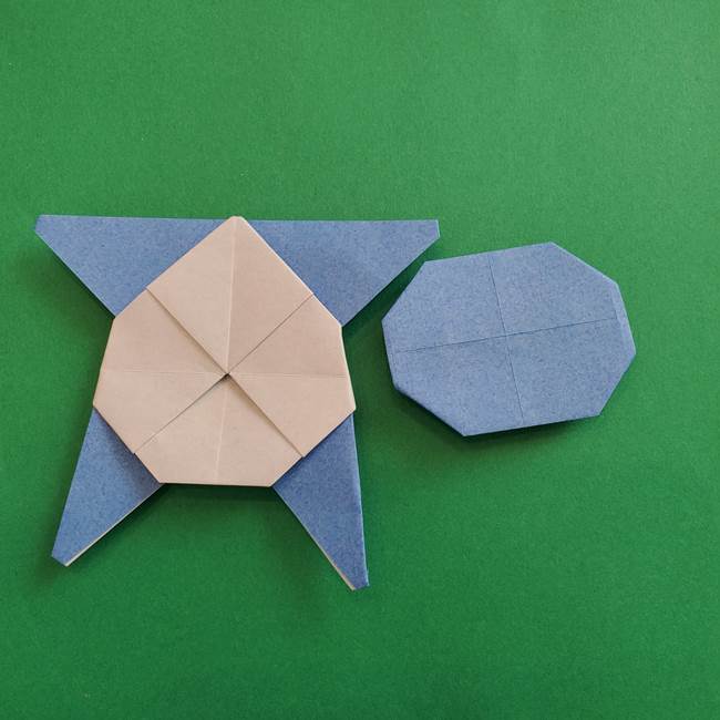 ポケモンの折り紙 簡単なゼニガメの折り方作り方②体(36)