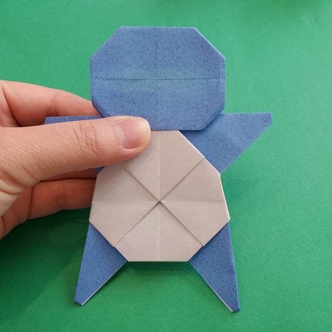 ポケモンの折り紙 簡単なゼニガメの折り方作り方③完成(1)