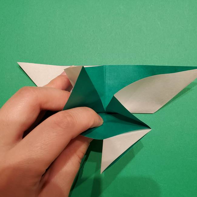 折り紙 笹の葉リースの作り方②Bユニットの折り方(5)