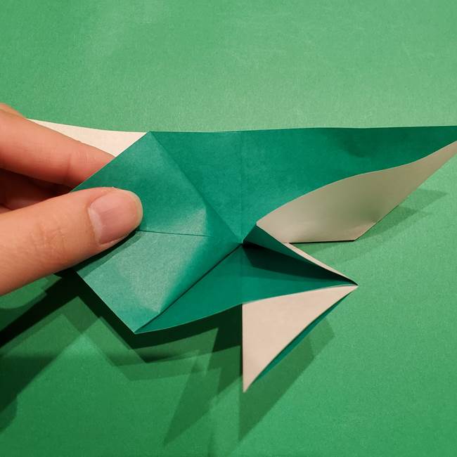 折り紙 笹の葉リースの作り方②Bユニットの折り方(6)