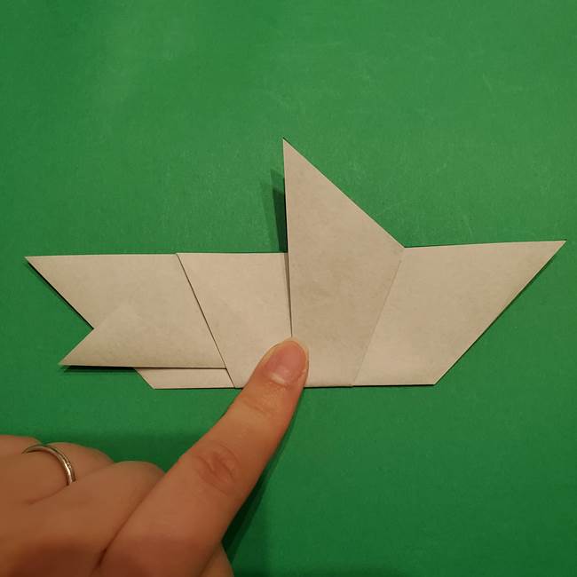 折り紙 笹の葉リースの作り方②Bユニットの折り方(7)