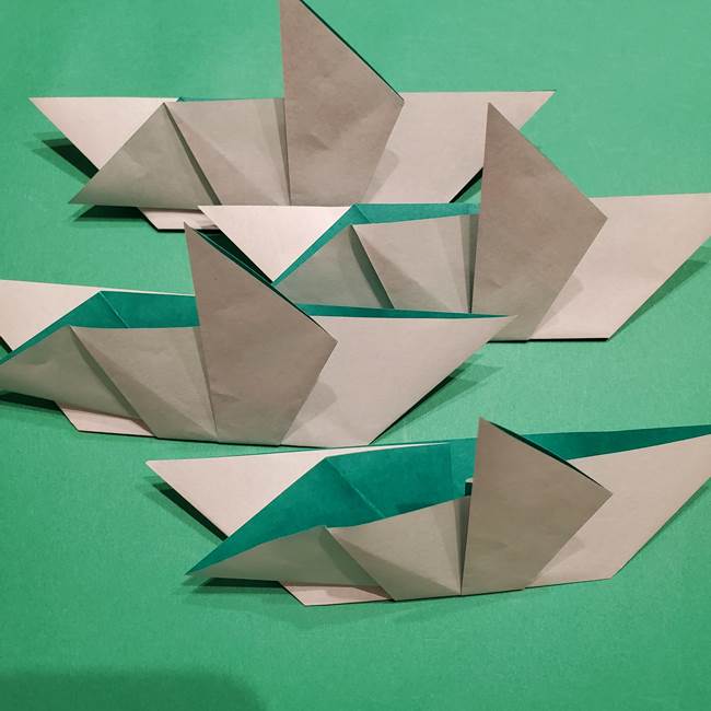 折り紙 笹の葉リースの作り方②Bユニットの折り方(8)