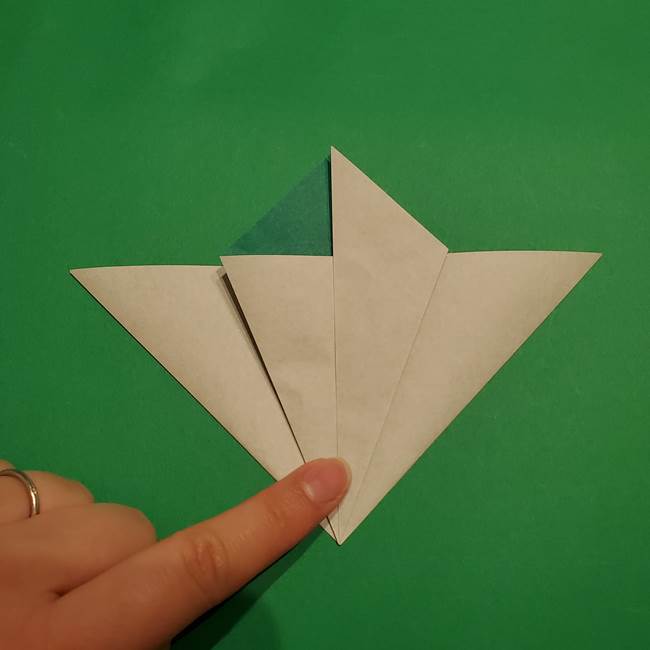 折り紙 笹の葉リース作り方①Aユニットの折り方(17)