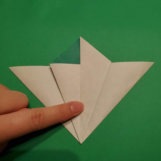 折り紙 笹の葉リース作り方①Aユニットの折り方(19)