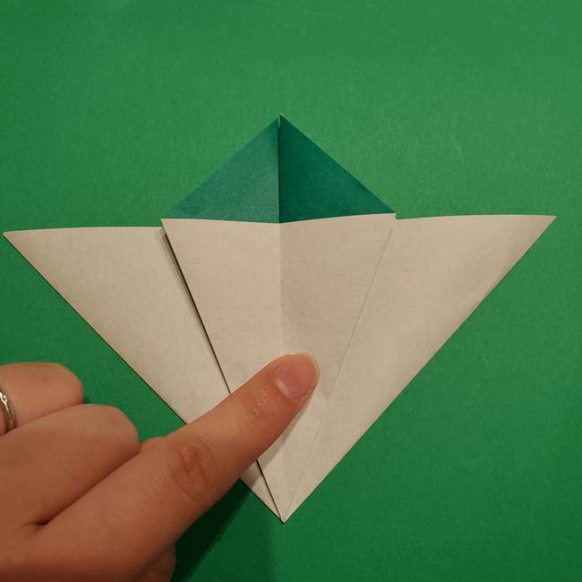 折り紙 笹の葉リース作り方①Aユニットの折り方(22)