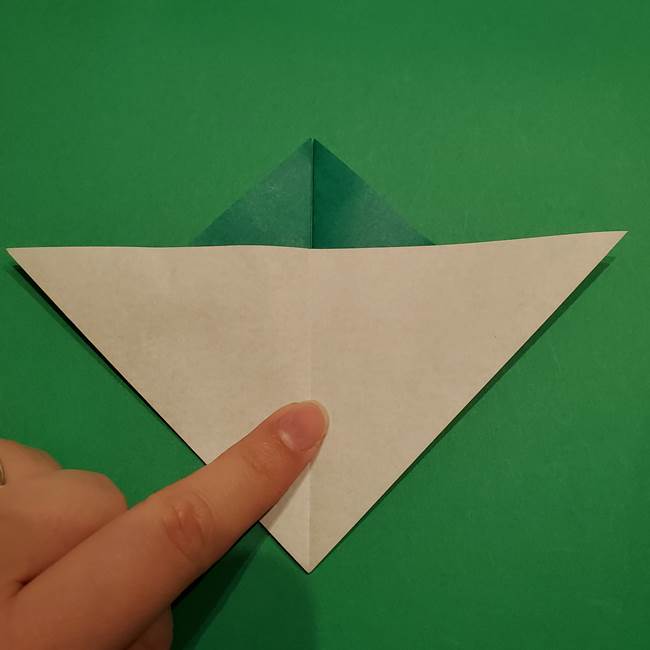 折り紙 笹の葉リース作り方①Aユニットの折り方(23)