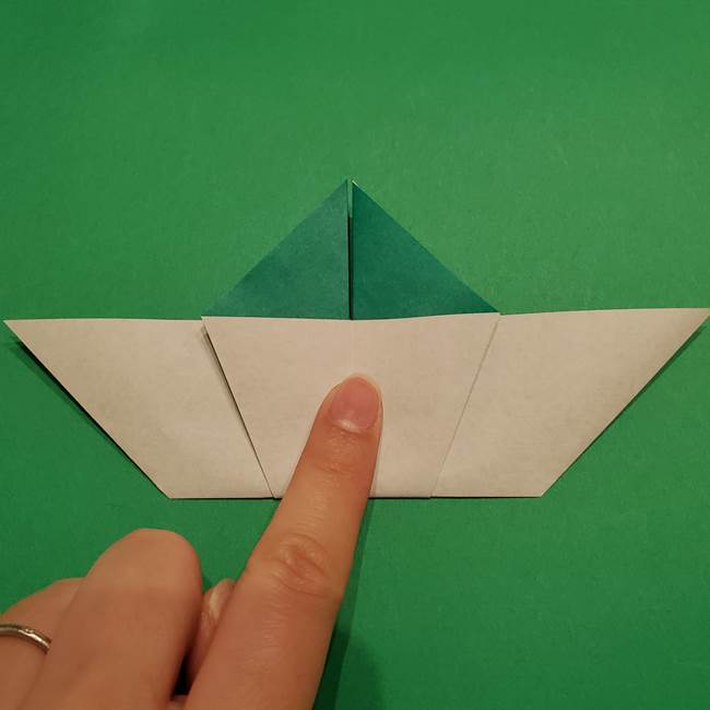 折り紙 笹の葉リース作り方①Aユニットの折り方(25)