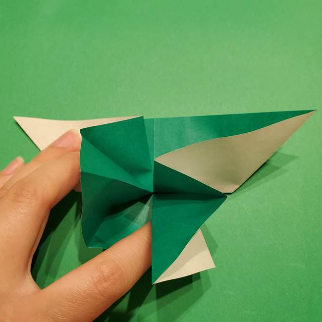 折り紙 笹の葉リース作り方①Aユニットの折り方(26)
