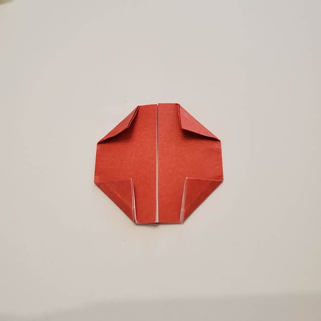 折り紙のひまわり メダルとコースターの折り方作り方②中心(6)
