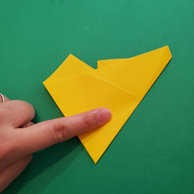 折り紙の星を1枚でつくる難しい作り方折り方①五角形(10)