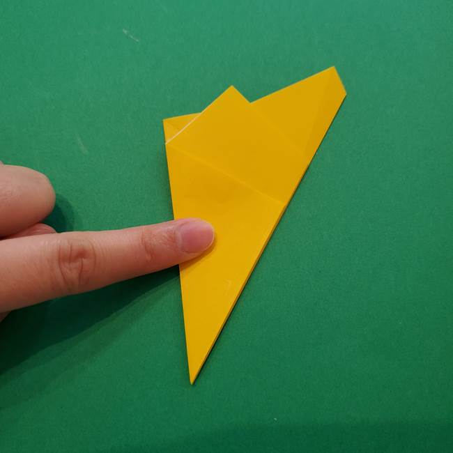 折り紙の星を1枚でつくる難しい作り方折り方①五角形(11)