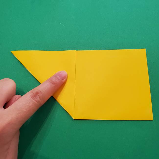 折り紙の星を1枚でつくる難しい作り方折り方①五角形(3)