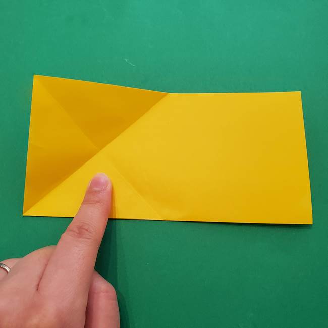 折り紙の星を1枚でつくる難しい作り方折り方①五角形(6)