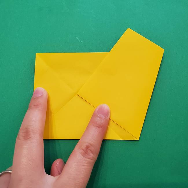 折り紙の星を1枚でつくる難しい作り方折り方①五角形(7)