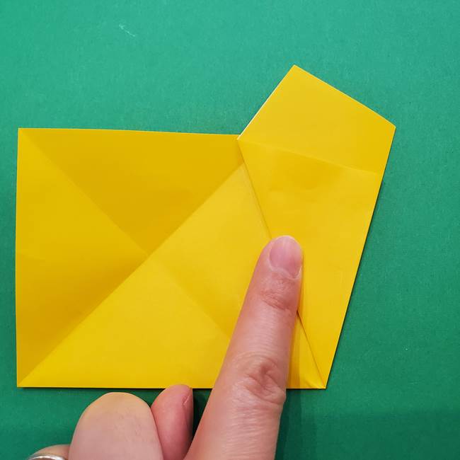 折り紙の星を1枚でつくる難しい作り方折り方①五角形(8)