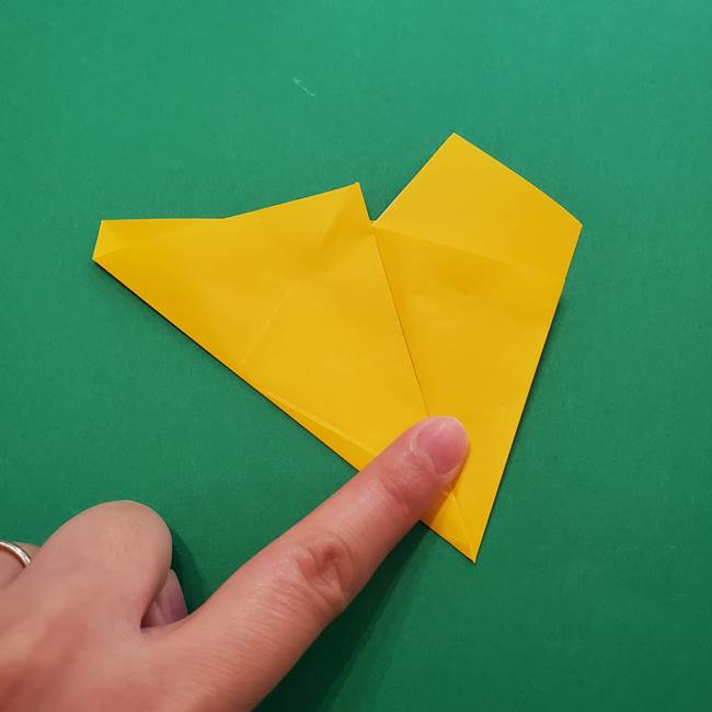折り紙の星を1枚でつくる難しい作り方折り方①五角形(9)