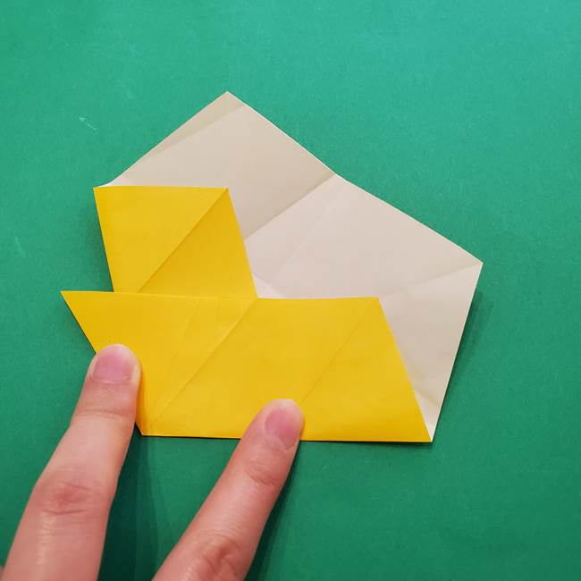 折り紙の星を1枚でつくる難しい作り方折り方②折る(11)
