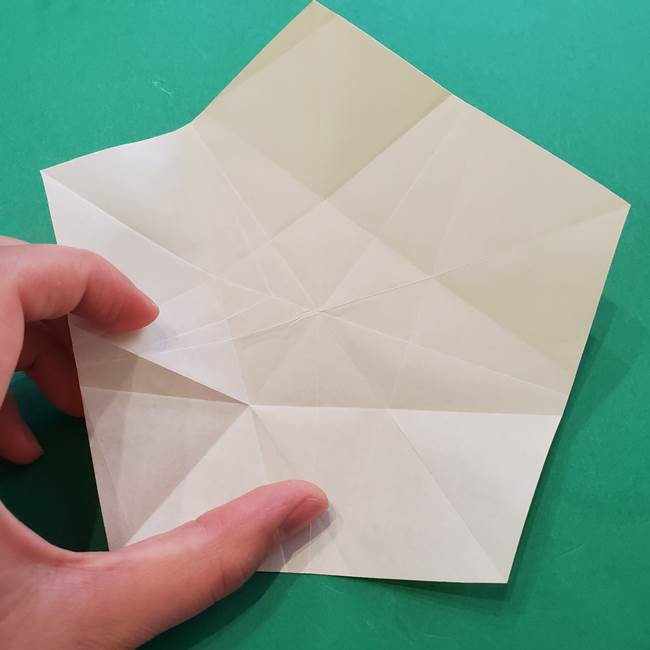折り紙の星を1枚でつくる難しい作り方折り方②折る(12)