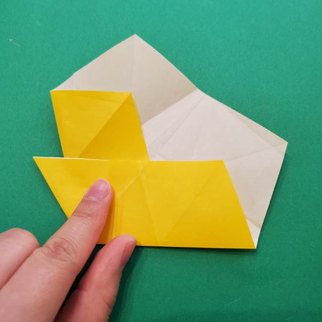 折り紙の星を1枚でつくる難しい作り方折り方②折る(14)
