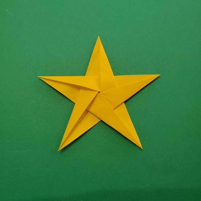 折り紙の星を1枚でつくる難しい作り方折り方②折る(26)
