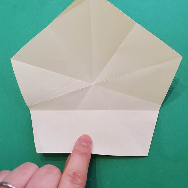 折り紙の星を1枚でつくる難しい作り方折り方②折る(4)