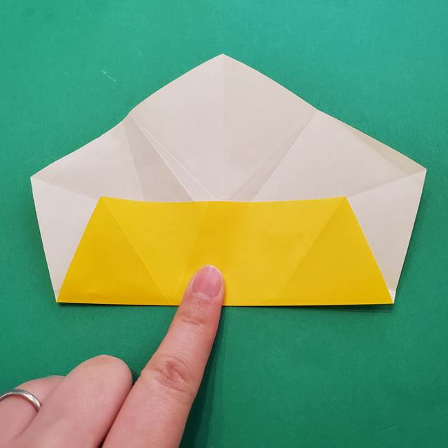 折り紙の星を1枚でつくる難しい作り方折り方②折る(6)