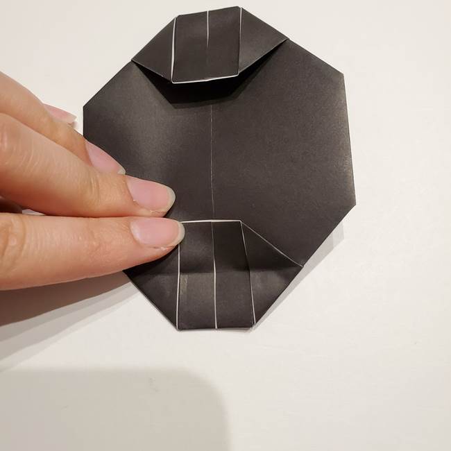 提灯の折り紙(平面)の簡単な折り方作り方①張輪(19)